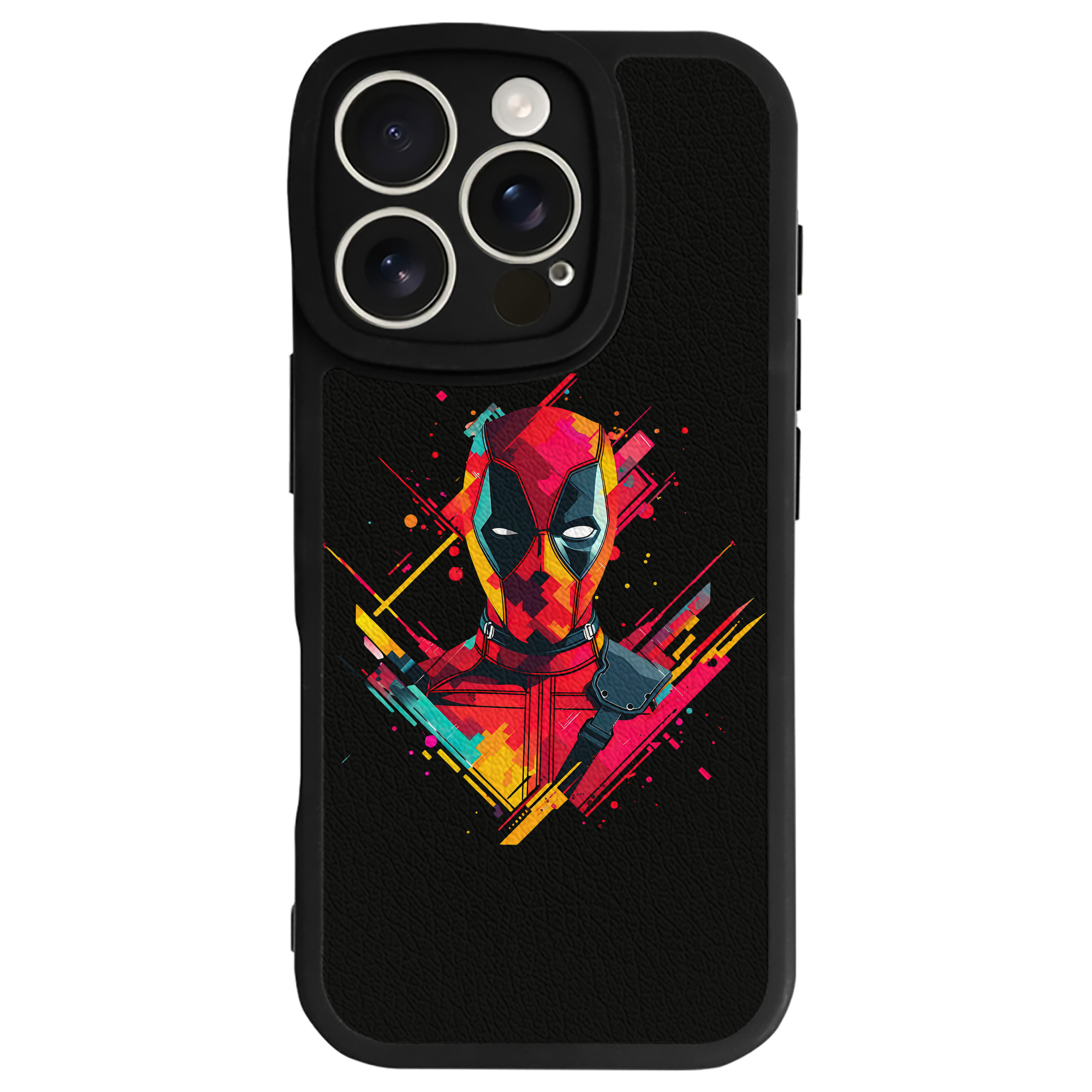 （画像用） Deadpool デッドプール 【iPhone 16シリーズ対応】シリコンスマホケース（レザー調） 材質：シリコン